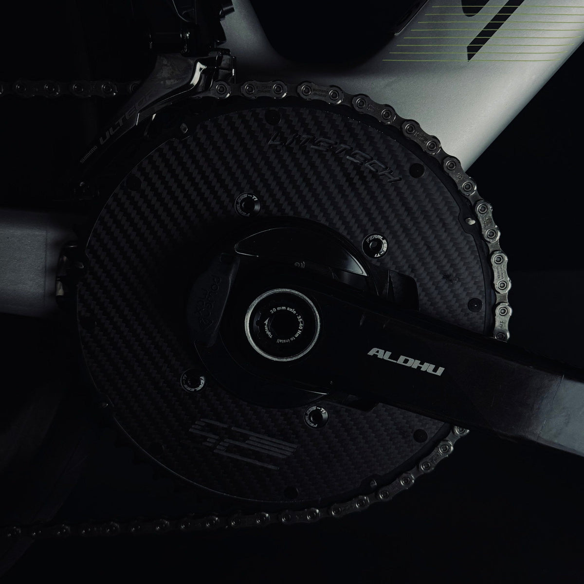 LiteTech Carbon Fiber Single Chainring - TT & Triathlon - image 2